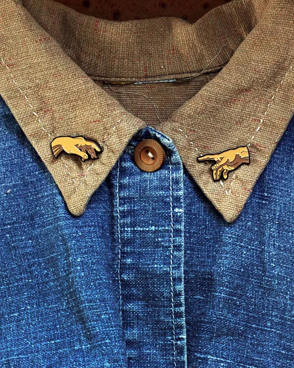 Michelangelo's The Creation of Adam Pin Set-Pin Museum-Strange Ways