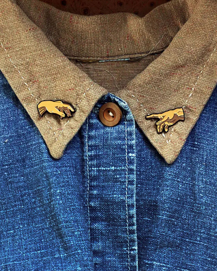 Michelangelo's The Creation of Adam Pin Set-Pin Museum-Strange Ways