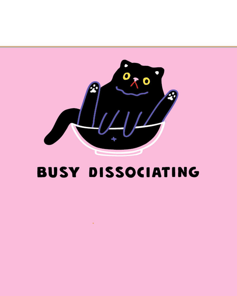 Busy Dissociating Cat Notepad-Party of One-Strange Ways