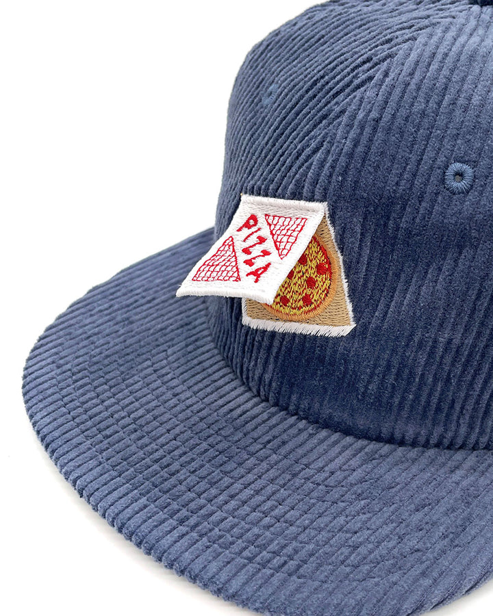 The Whole Pizza Corduroy Hat - Blue (Liftable Design!)-Crewel and Unusual-Strange Ways