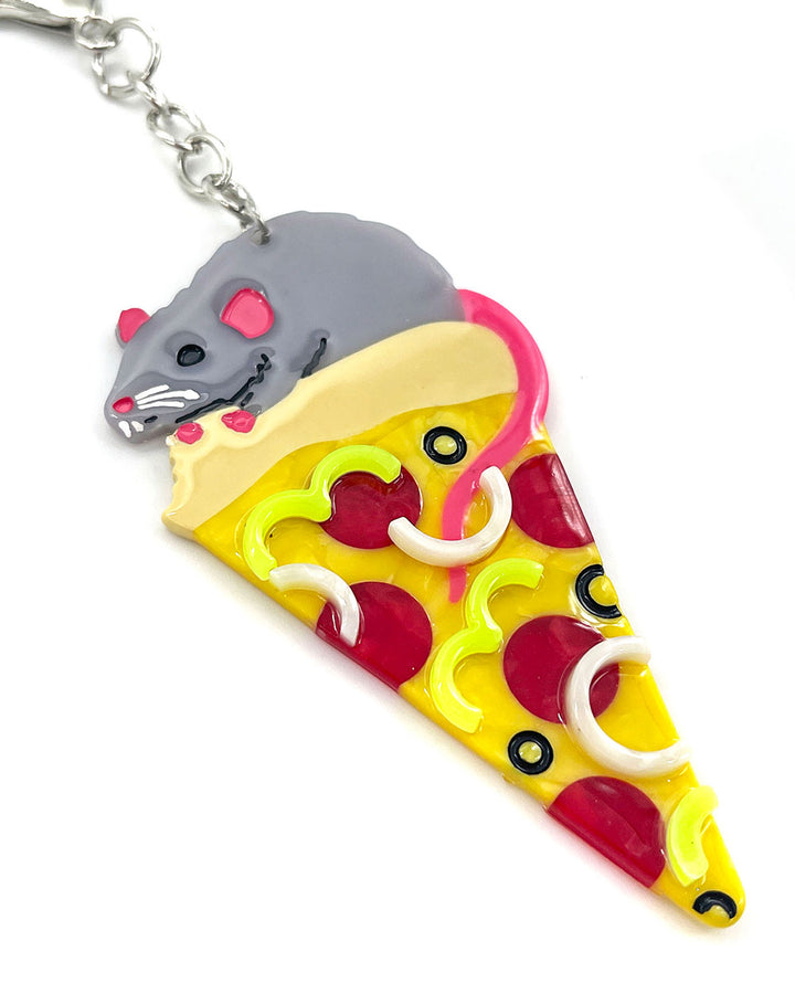 Pizza Rat Bag Charm Keychain-The Peach Fuzz-Strange Ways