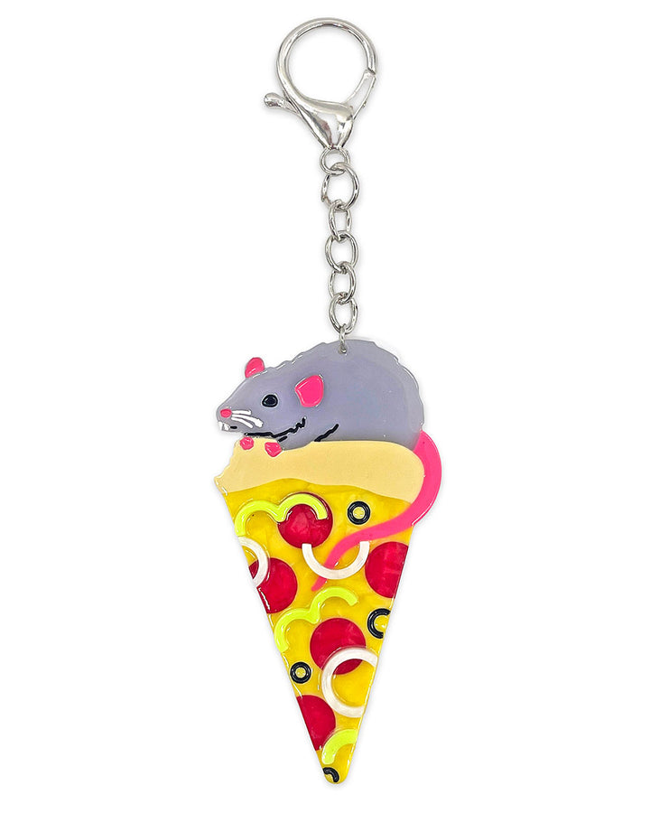 Pizza Rat Bag Charm Keychain-The Peach Fuzz-Strange Ways