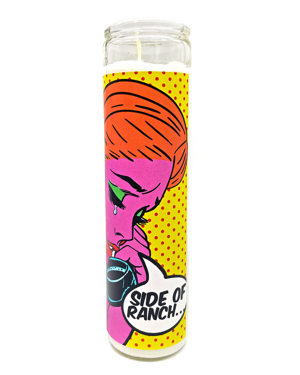 Side Of Ranch Pop Art Prayer Candle (Unscented)-BOBBYK-Strange Ways