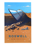 Roswell, New Mexico Travel Poster Print (11" x 17")-Monsterologist-Strange Ways