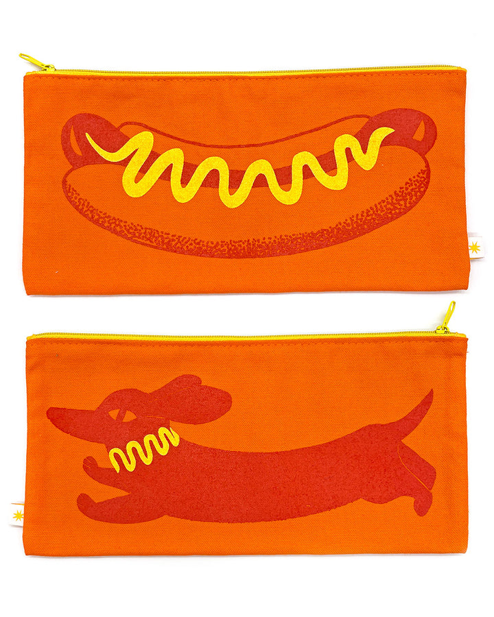 Hot Dog / Dachshund Dog Travel Pouch-Pier Six Press-Strange Ways