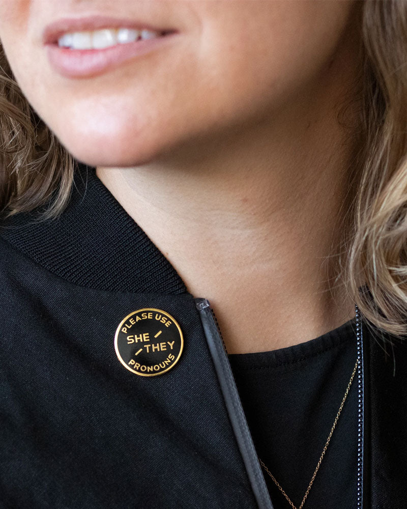She / They Gender Pronoun Usage Pin-Small Victories-Strange Ways