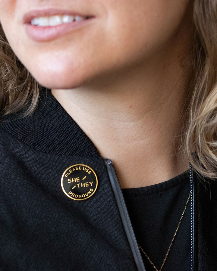 She / They Gender Pronoun Usage Pin-Small Victories-Strange Ways
