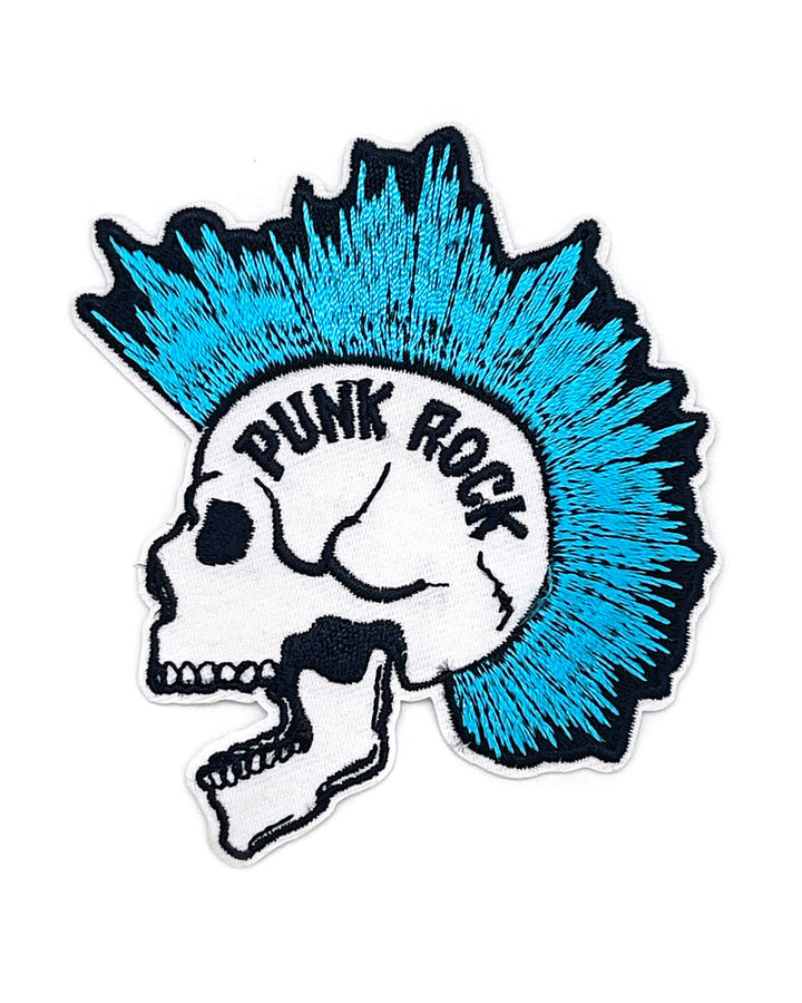 Punk Rock Mohawk Skull Patch-Square Deal Supplies-Strange Ways