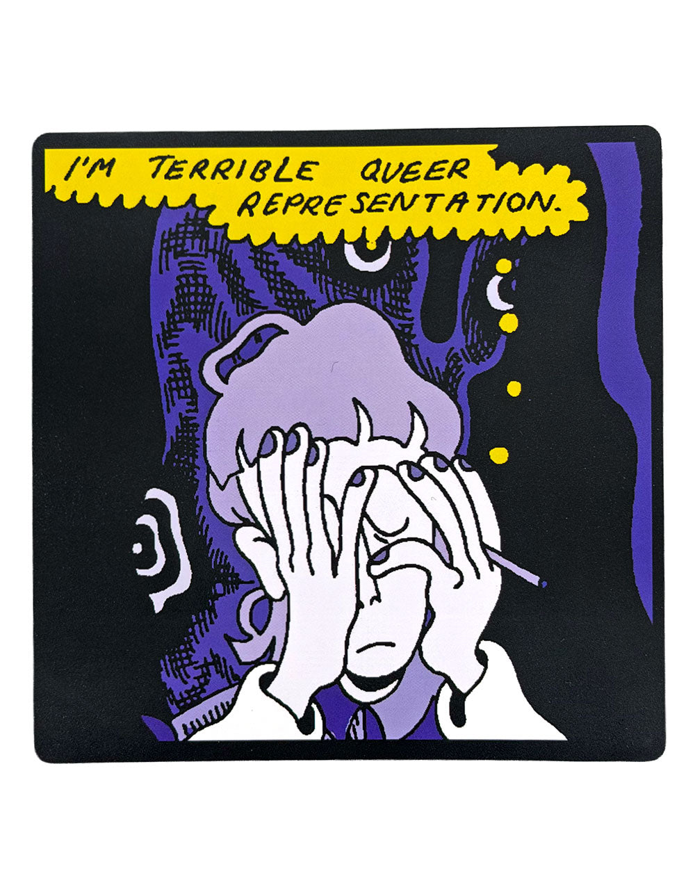 I'm Terrible Queer Representation Large Sticker-Silver Sprocket-Strange Ways