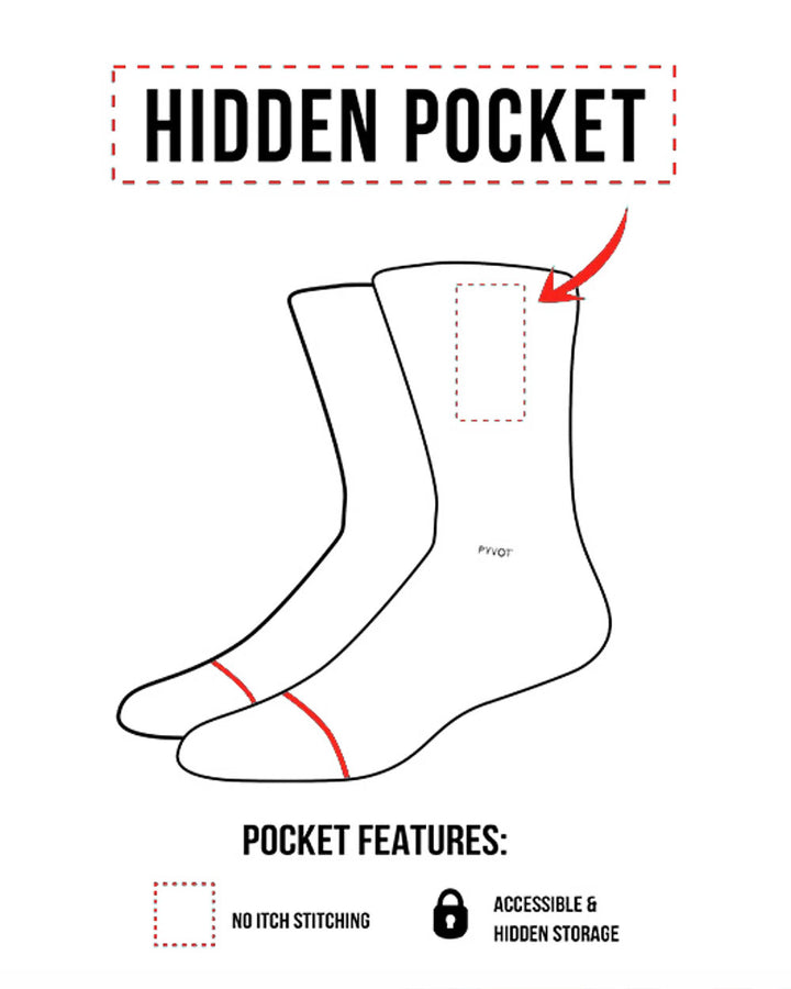 Get A Shroom Socks (w/ Hidden Pocket)-Pyvot-Strange Ways