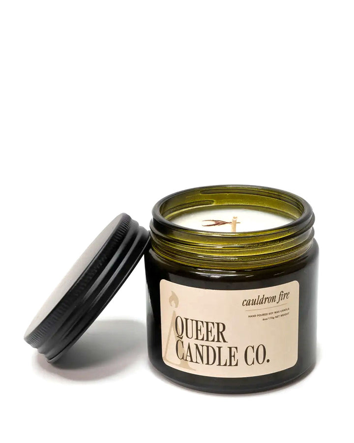 Cauldron Fire Soy Candle (6oz)-Queer Candle Co.-Strange Ways