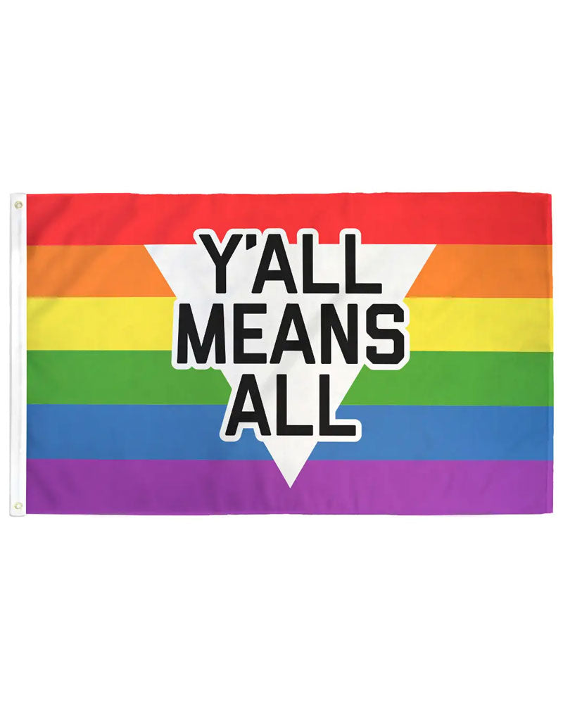 Y'All Means All Rainbow Flag (3' x 5')-Flags For Good-Strange Ways