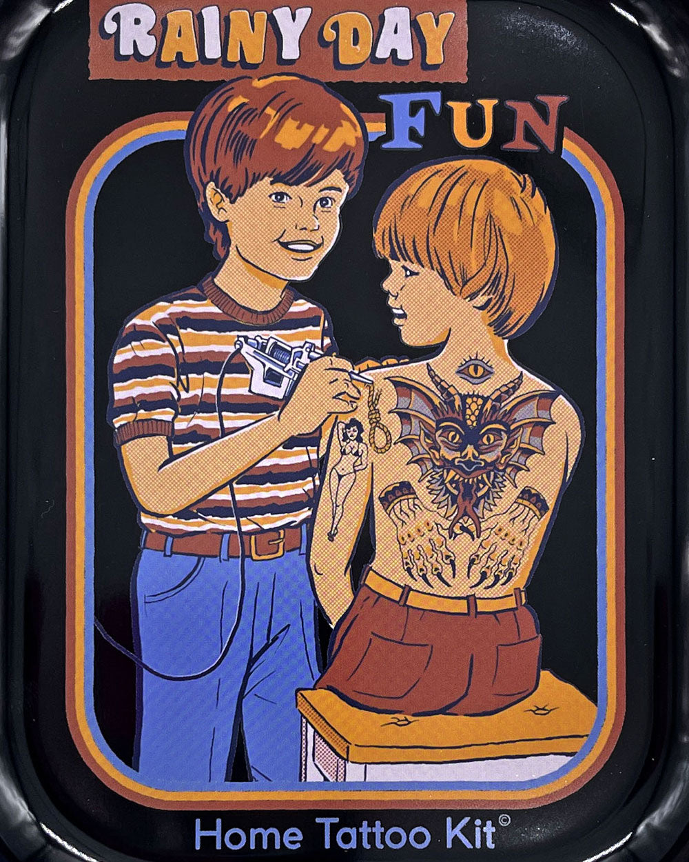 Rainy Day Fun (Home Tattoos) All-Purpose Tray-Steven Rhodes-Strange Ways