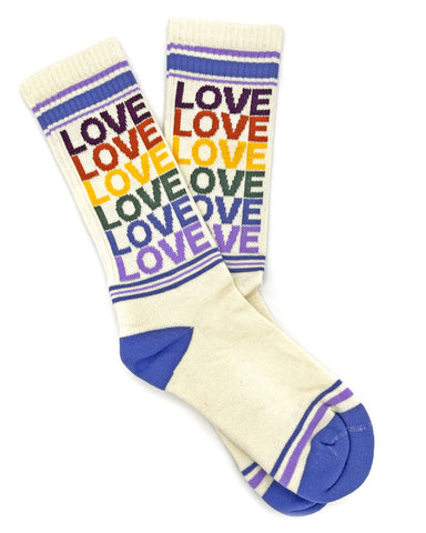Retro Rainbow Love Pride Socks