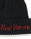 New Haven Chainstitched Ribbed Beanie - Black (Limited Edition)-Strange Ways-Strange Ways