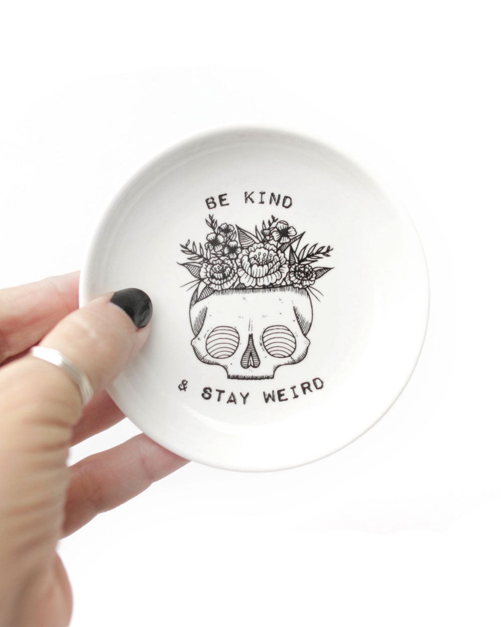 Be Kind & Stay Weird Skull Jewelry Dish-Electric Little Things-Strange Ways