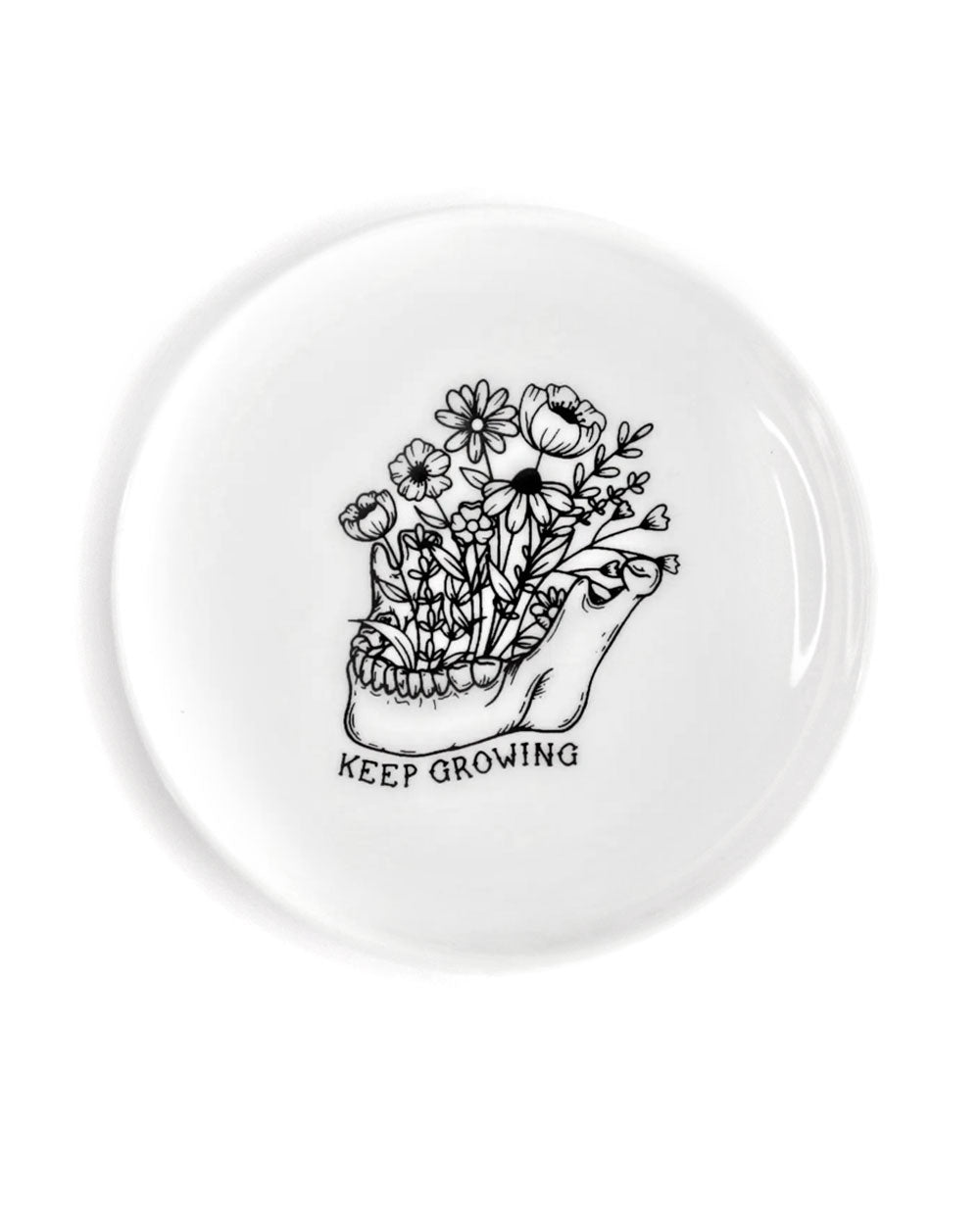 Keep Growing Skull & Flowers Jewelry Dish-Electric Little Things-Strange Ways