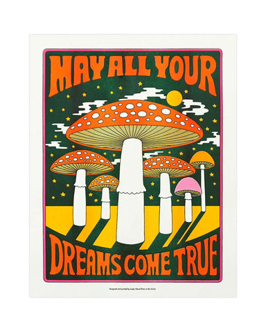 May All Your Dreams Come True Risograph Art Print (11" x 14")