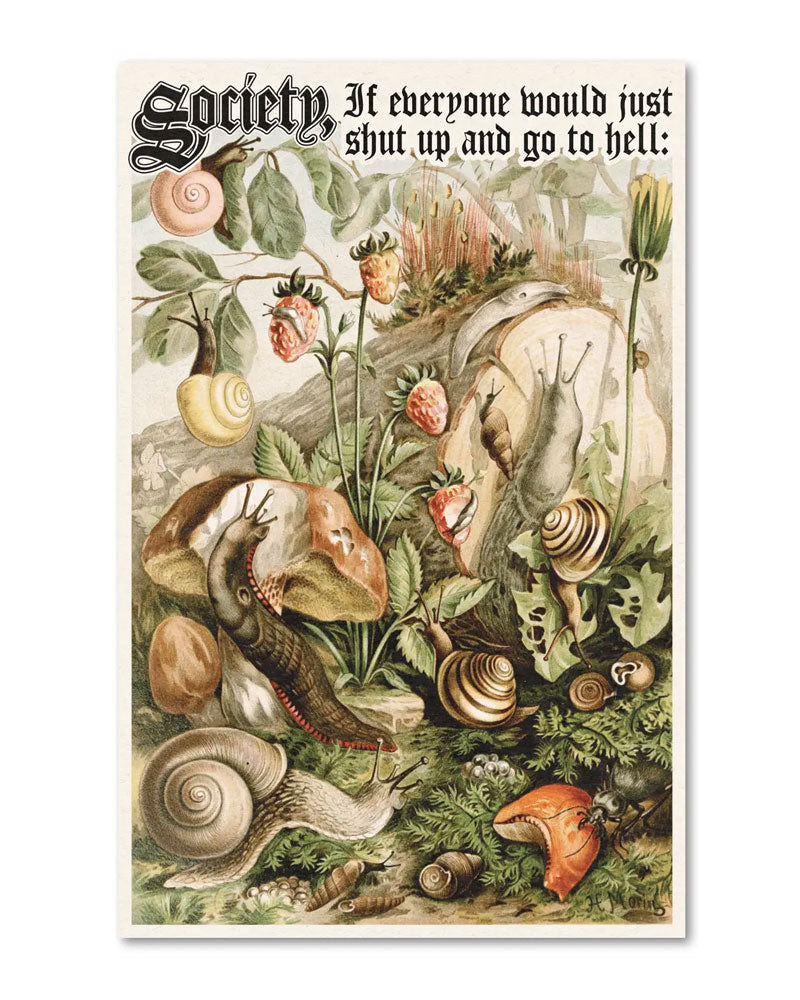 Society Risograph Art Print (11" x 17")-Arcane Bullshit-Strange Ways