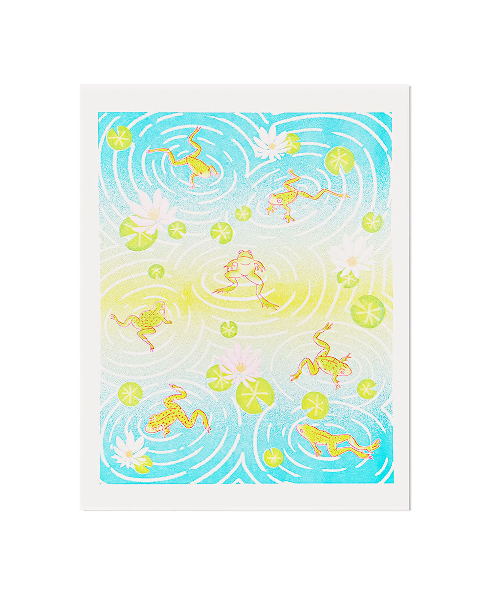 Frog Pond Risograph Art Print (8.5" x 11")-Tamiko Sidore-Strange Ways