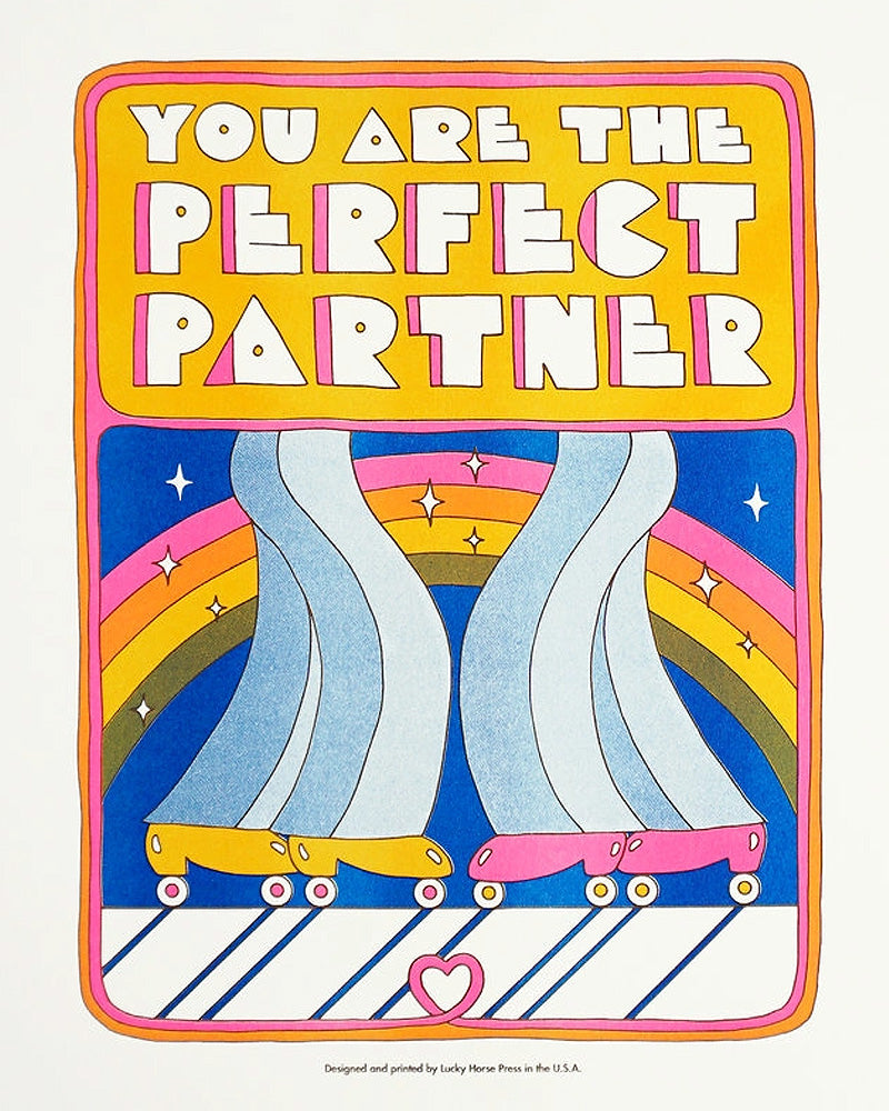 You Are The Perfect Partner Risograph Art Print