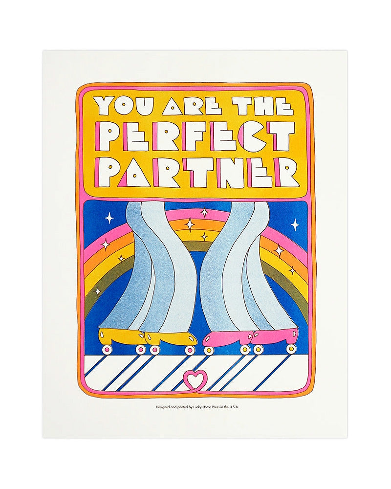 You Are The Perfect Partner Risograph Art Print