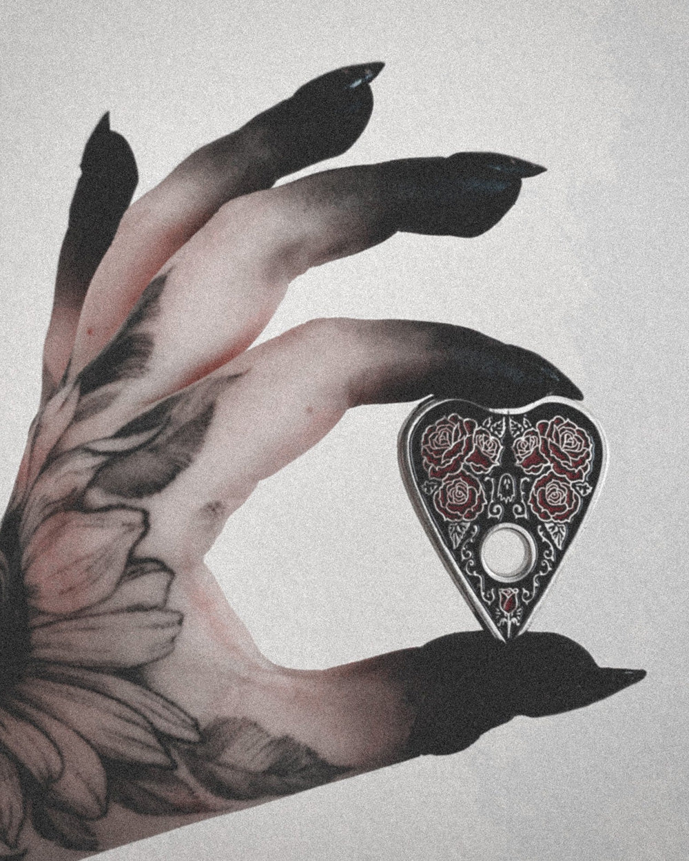 Red Rose Ouija Planchette Pin-Ectogasm-Strange Ways