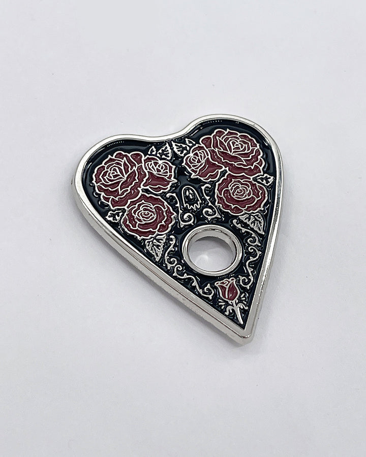 Red Rose Ouija Planchette Pin-Ectogasm-Strange Ways