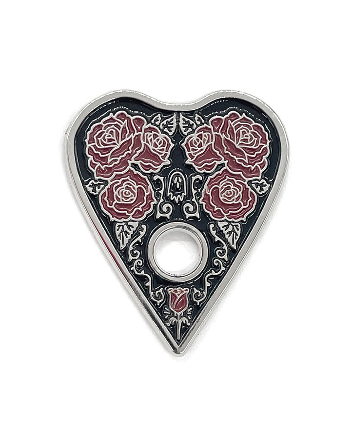 Red Rose Ouija Planchette Pin-Ectogasm-Strange Ways