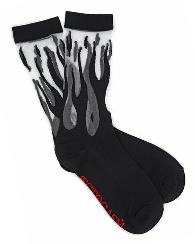 Black Flame Sheer Socks