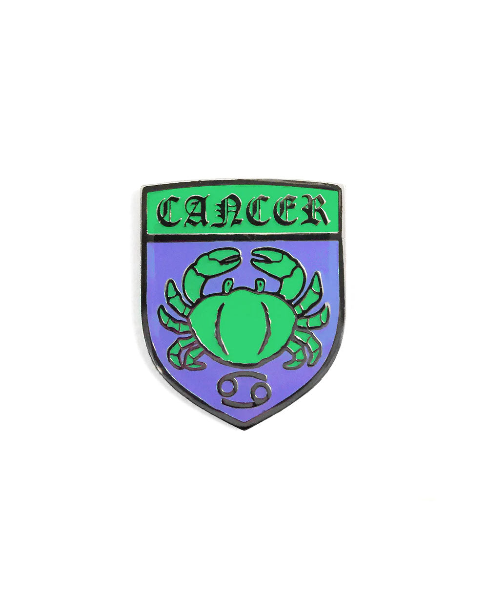 Cancer Shield Zodiac Pin-GOBLINKO-Strange Ways