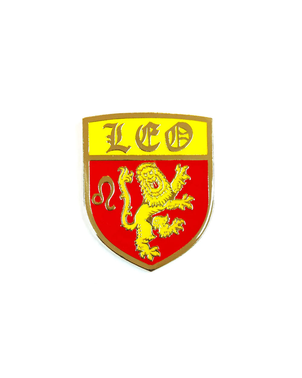 Leo Shield Zodiac Pin-GOBLINKO-Strange Ways