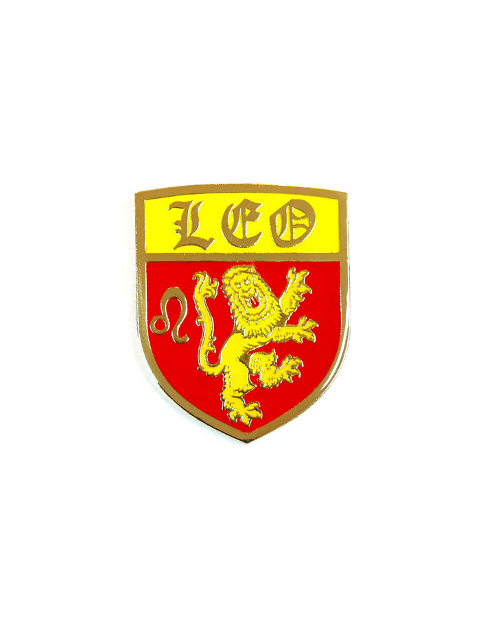 Leo Shield Zodiac Pin-GOBLINKO-Strange Ways