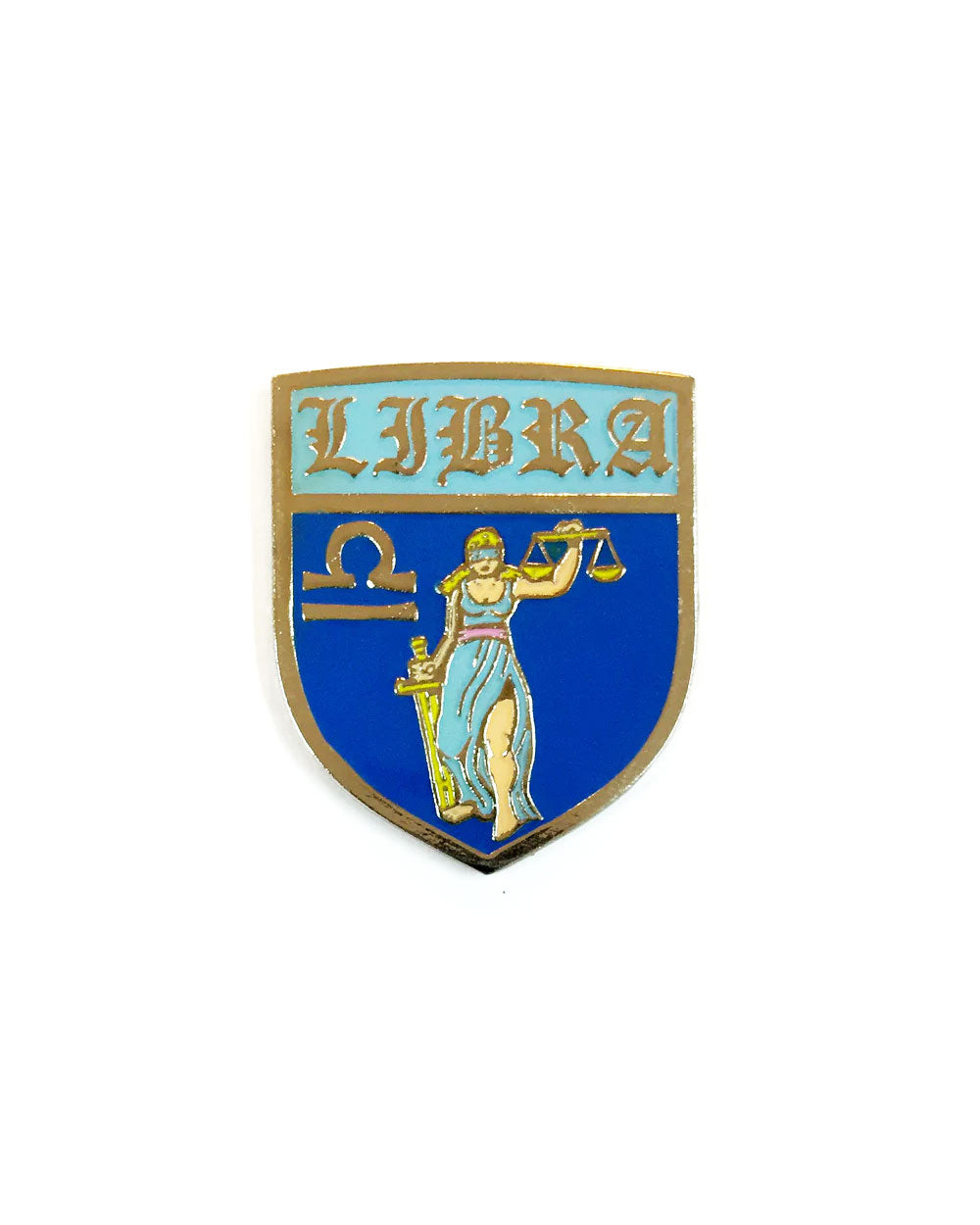 Libra Shield Zodiac Pin-GOBLINKO-Strange Ways