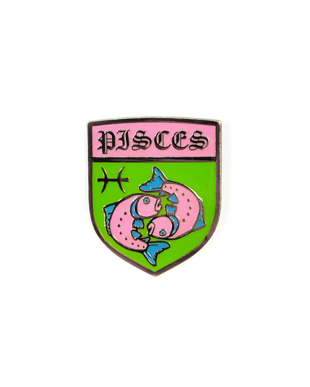 Pisces Shield Zodiac Pin-GOBLINKO-Strange Ways