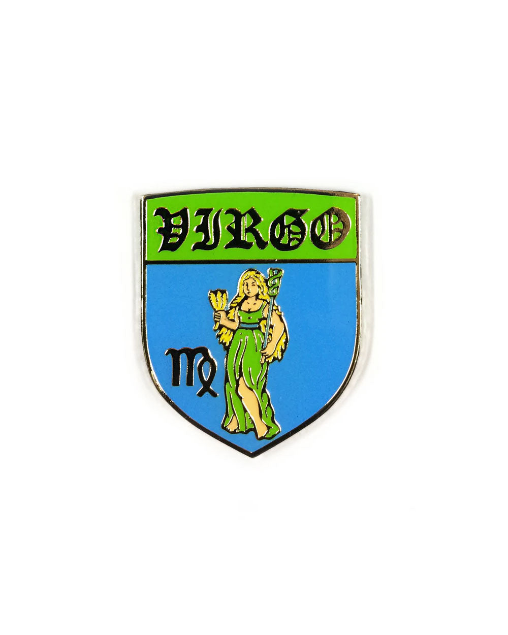Virgo Shield Zodiac Pin