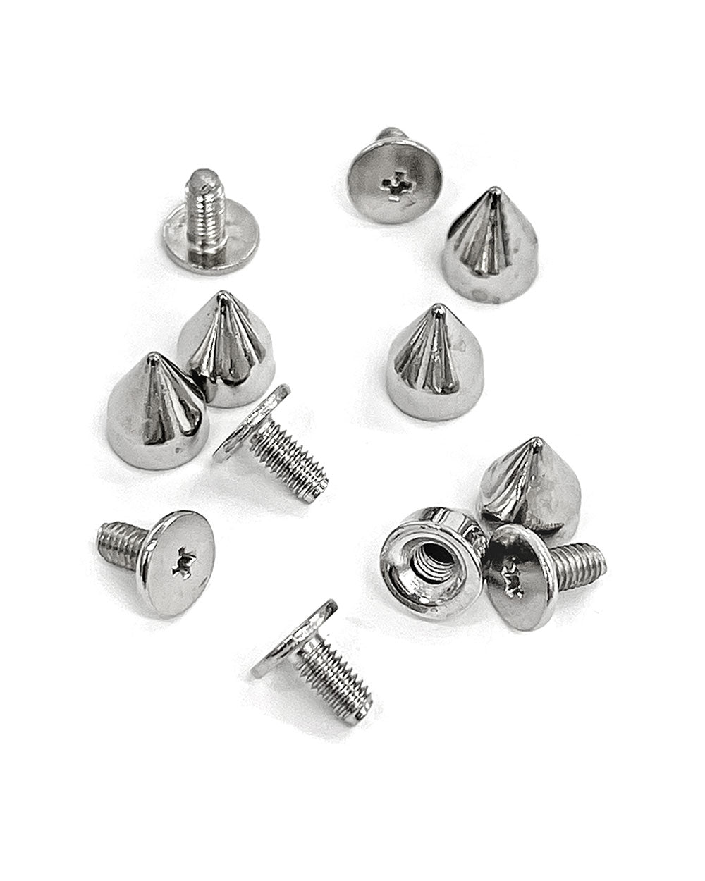 Silver Spike Studs (Pack of 6)