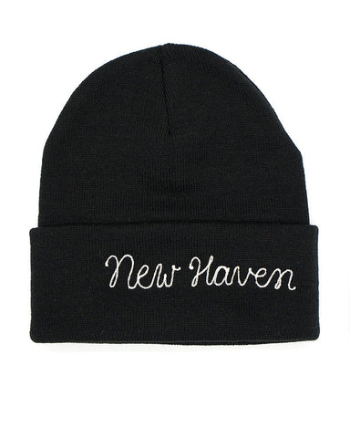New Haven Chainstitched Ski Beanie - Black (Limited Edition)