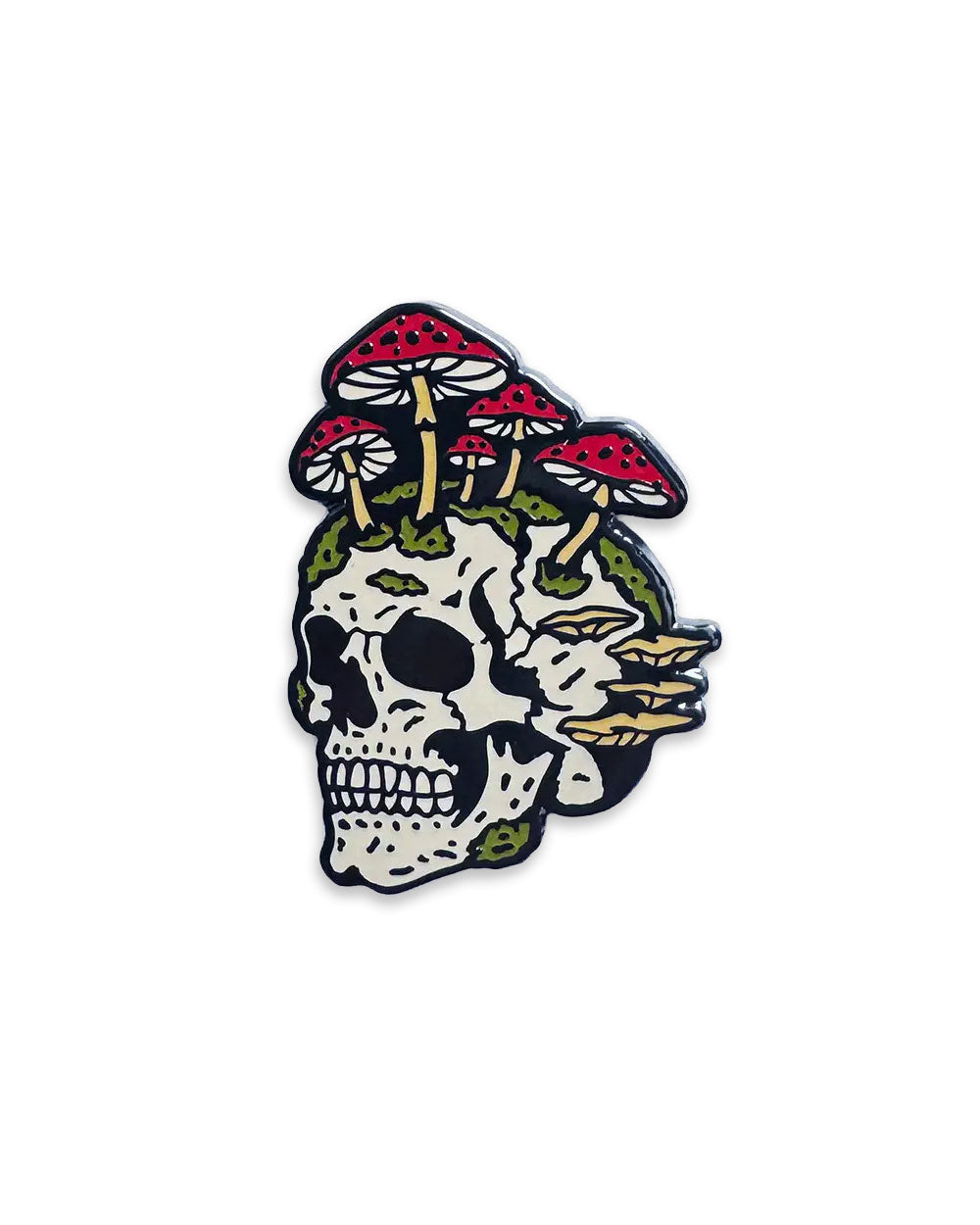 Shroom Moss Skull Pin-Strike Gently Co.-Strange Ways