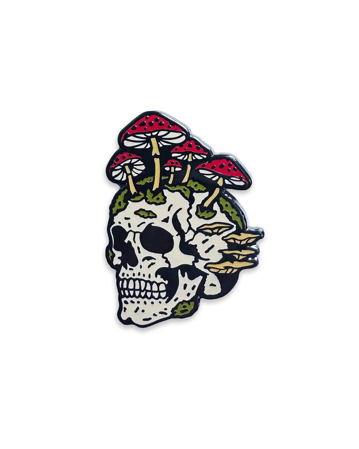 Shroom Moss Skull Pin-Strike Gently Co.-Strange Ways