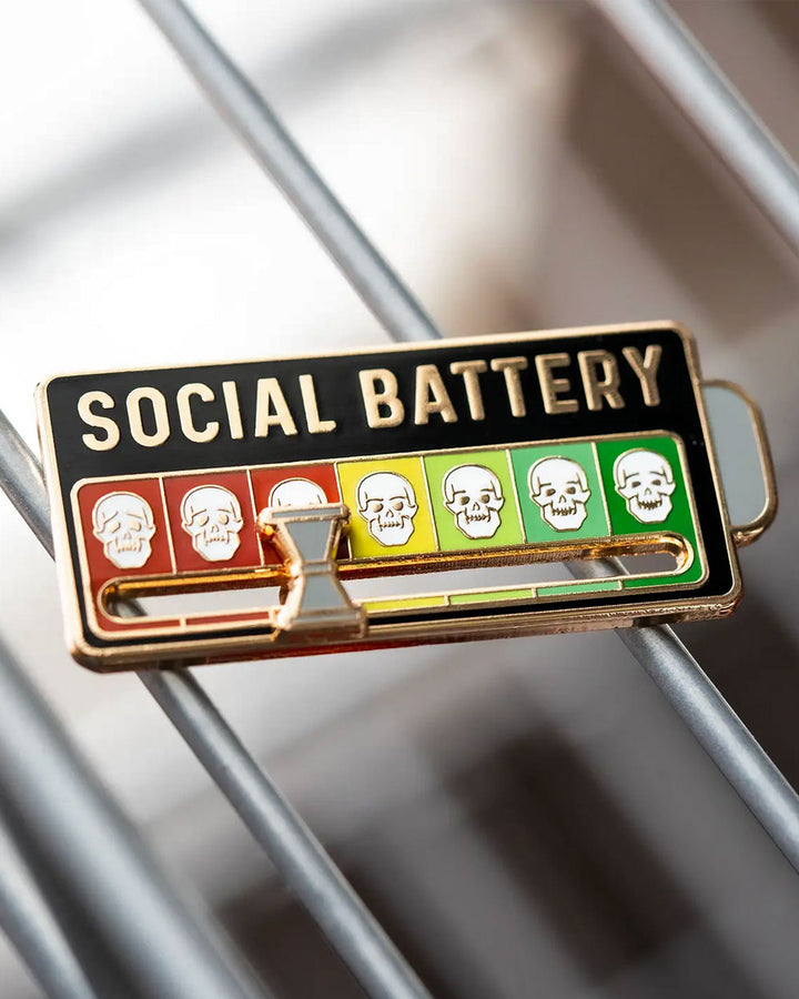 Social Battery Sliding Pin-Mover & Shaker-Strange Ways