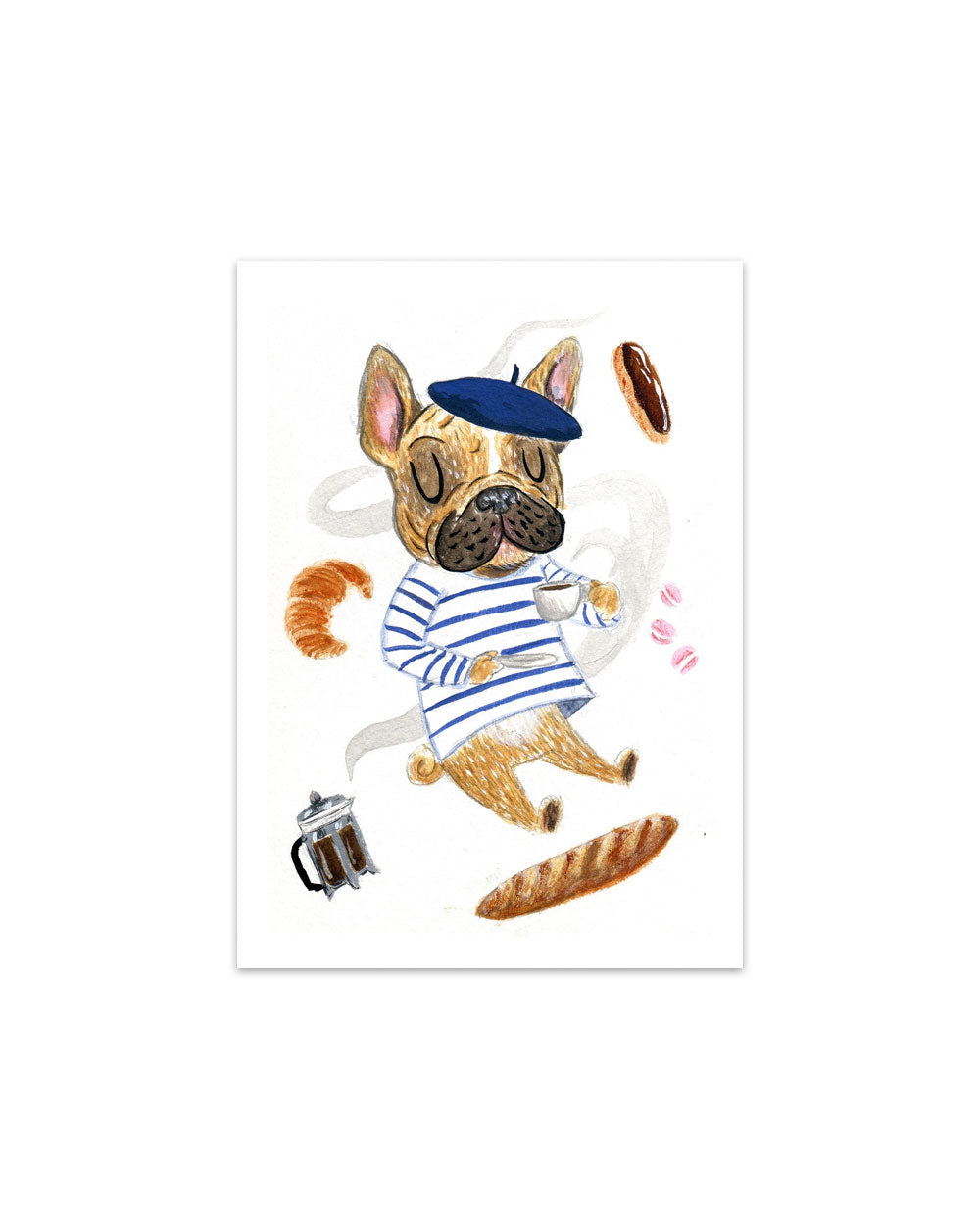 Frenchie Mini Art Print (5" x 7")