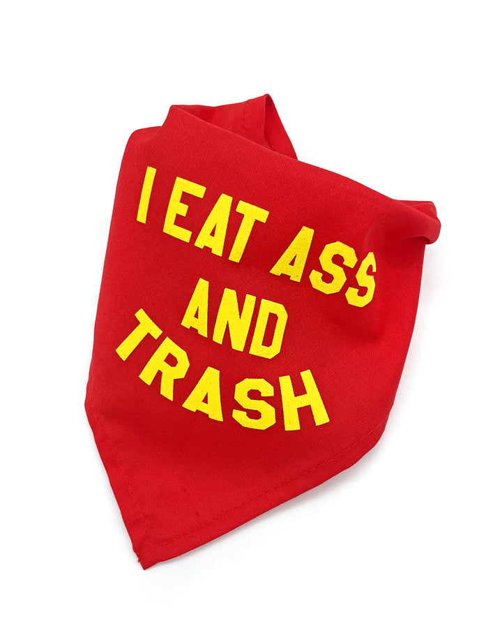 I Eat Ass And Trash Pet Bandana - Small-BOBBYK-Strange Ways