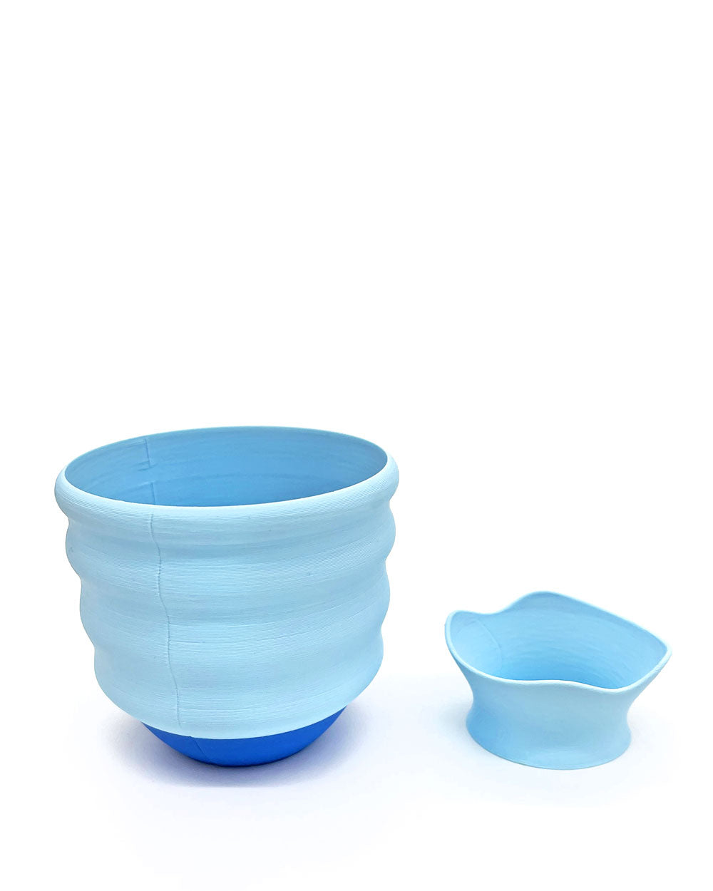 Wiggle Planter Pot - Light Blue/Blue-Object Lover-Strange Ways