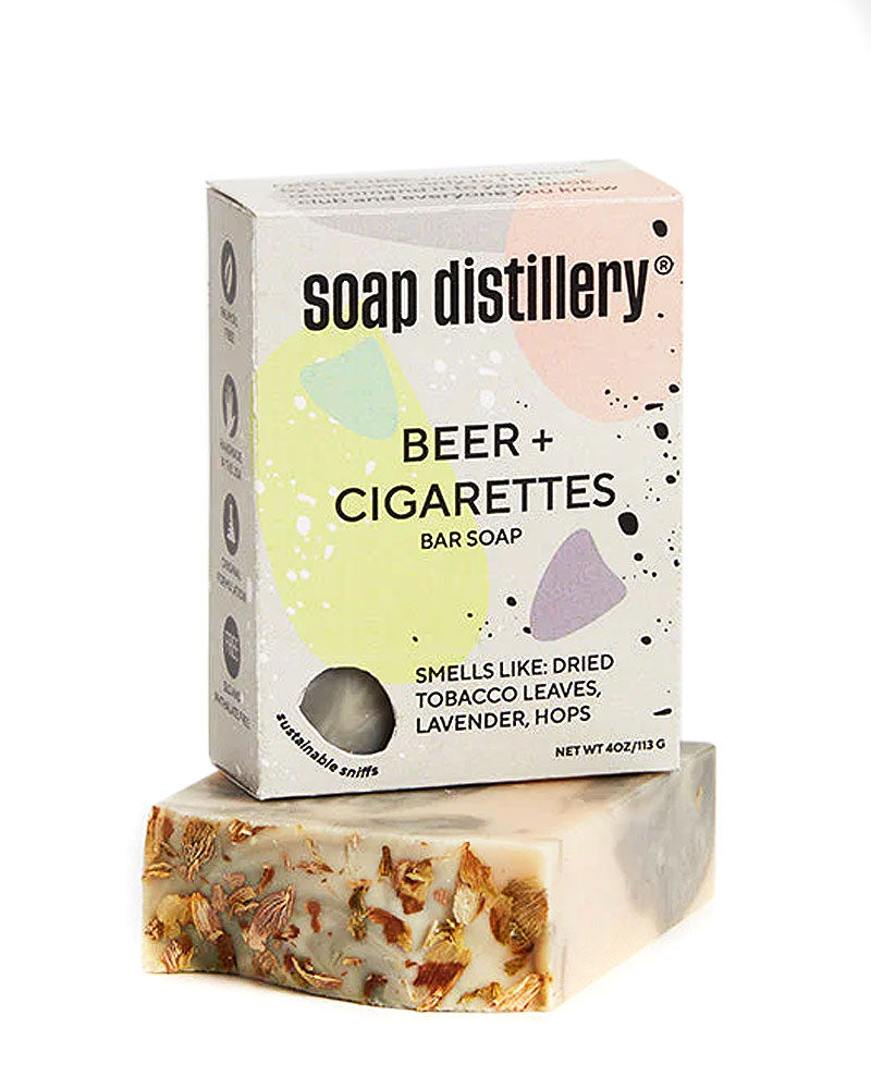Beer + Cigarettes Bar Soap (4oz)-Soap Distillery-Strange Ways