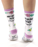 Breaking News: I Don't Care Socks-Punky Pins-Strange Ways