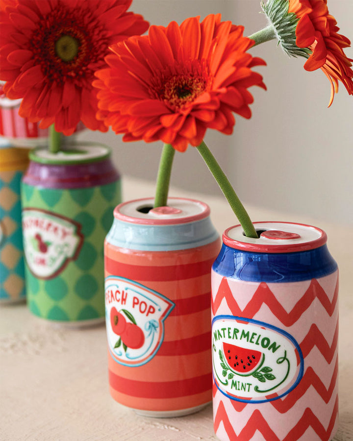 Soda Can Flower Vase - Raspberry Lime-Creative Co-Op-Strange Ways