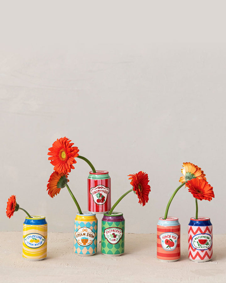 Soda Can Flower Vase - Raspberry Lime-Creative Co-Op-Strange Ways