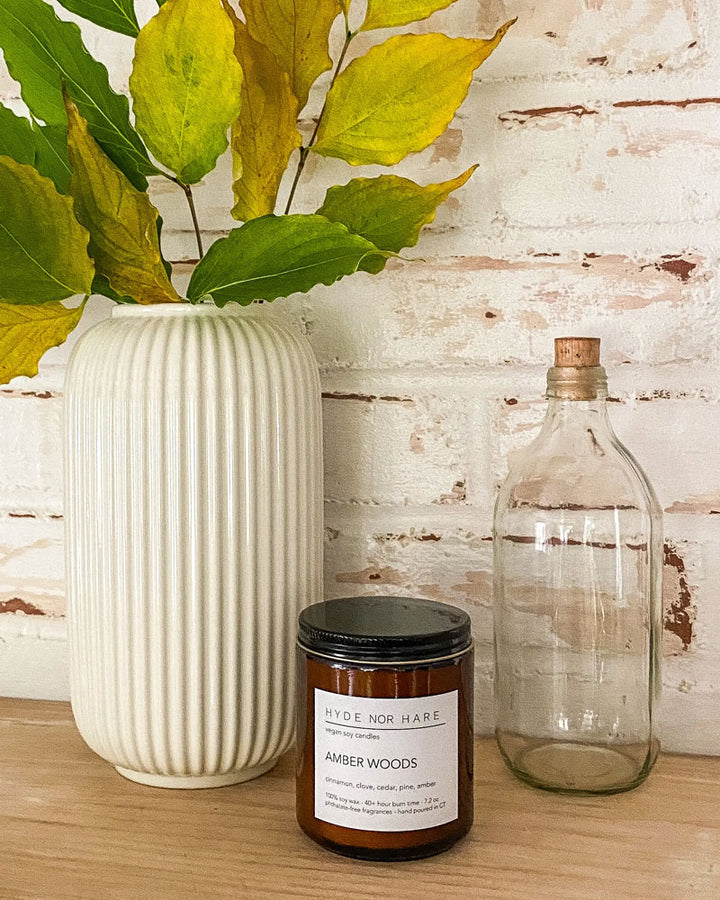 Amber Woods Soy Candle (7.2oz)-Hyde Nor Hare-Strange Ways