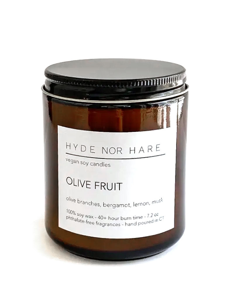 Olive Fruit Soy Candle (7.2oz)-Hyde Nor Hare-Strange Ways